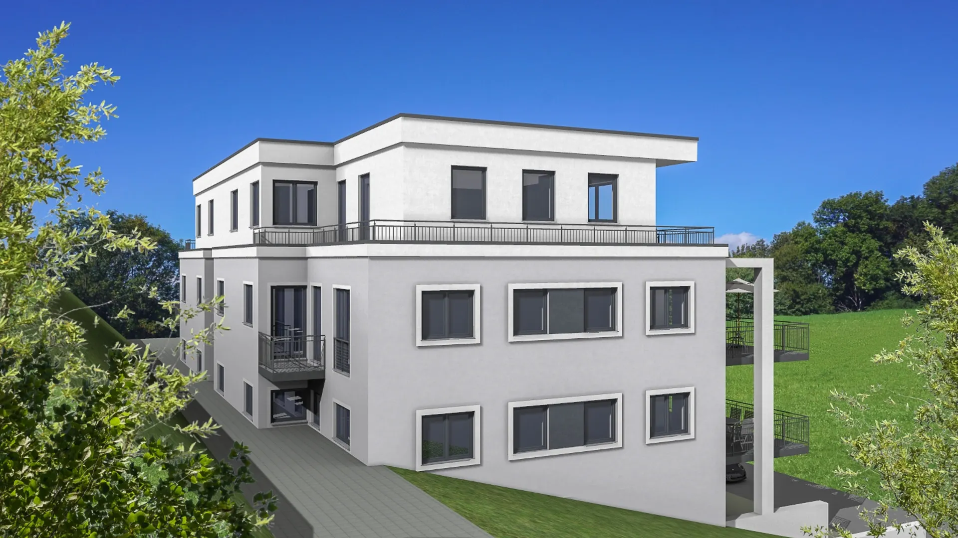 KITZIMMO-Grundstück mit Meerblick & Baugenehmigung für ein Apartmenthaus - Immobilien Kroatien.