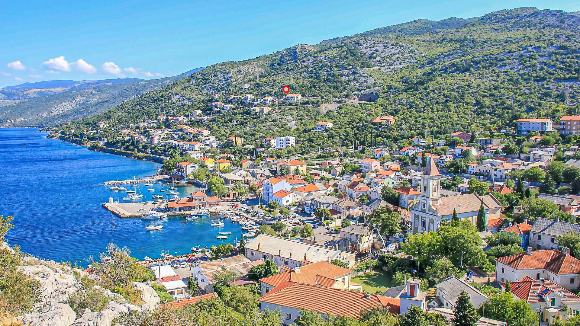 KITZIMMO-Grundstück mit Meerblick & Baugenehmigung für ein Apartmenthaus - Immobilien Kroatien.