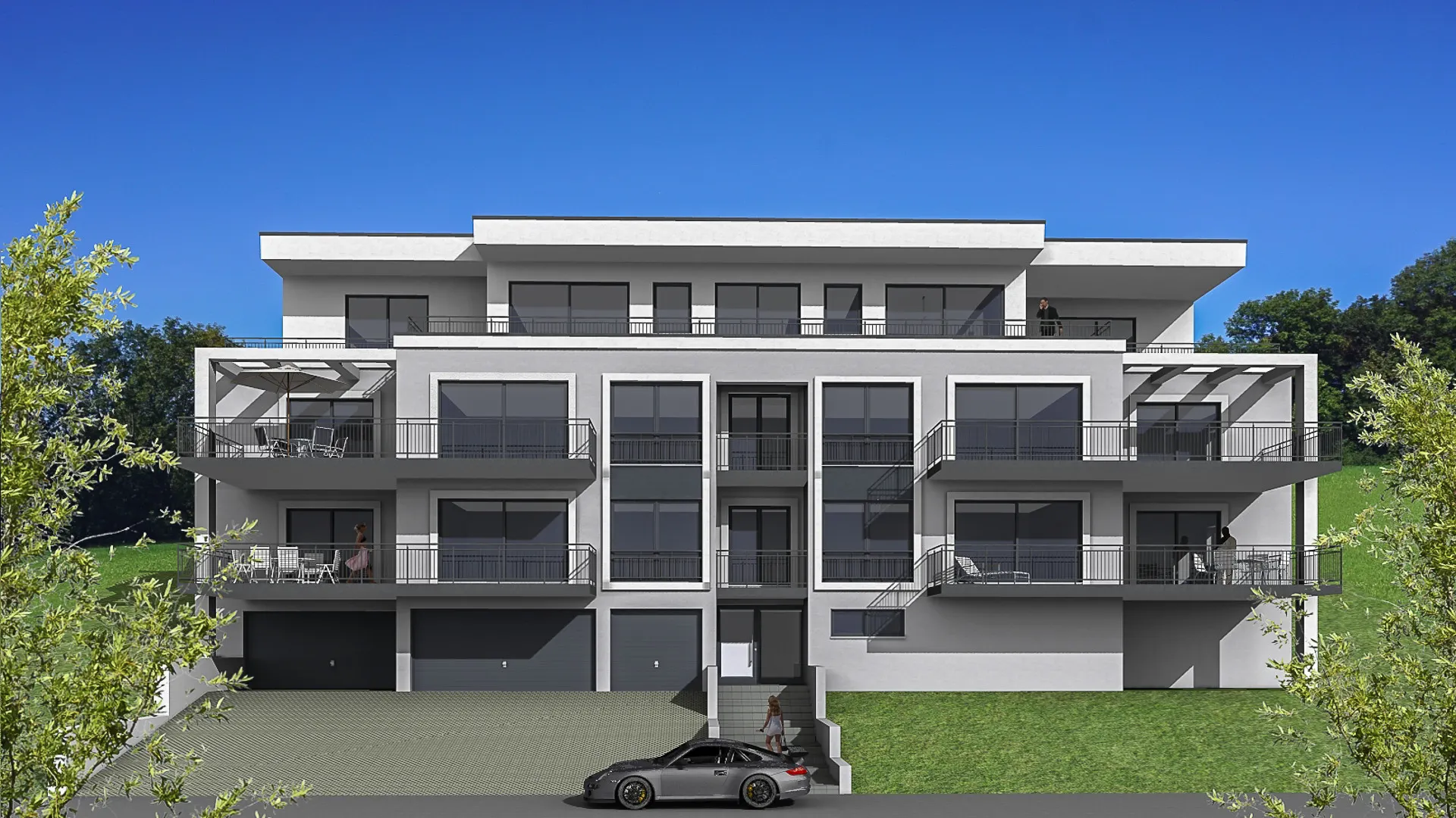 KITZIMMO-Grundstück mit Meerblick & Baugenehmigung für ein Apartmenthaus - Immobilien Kroatien.