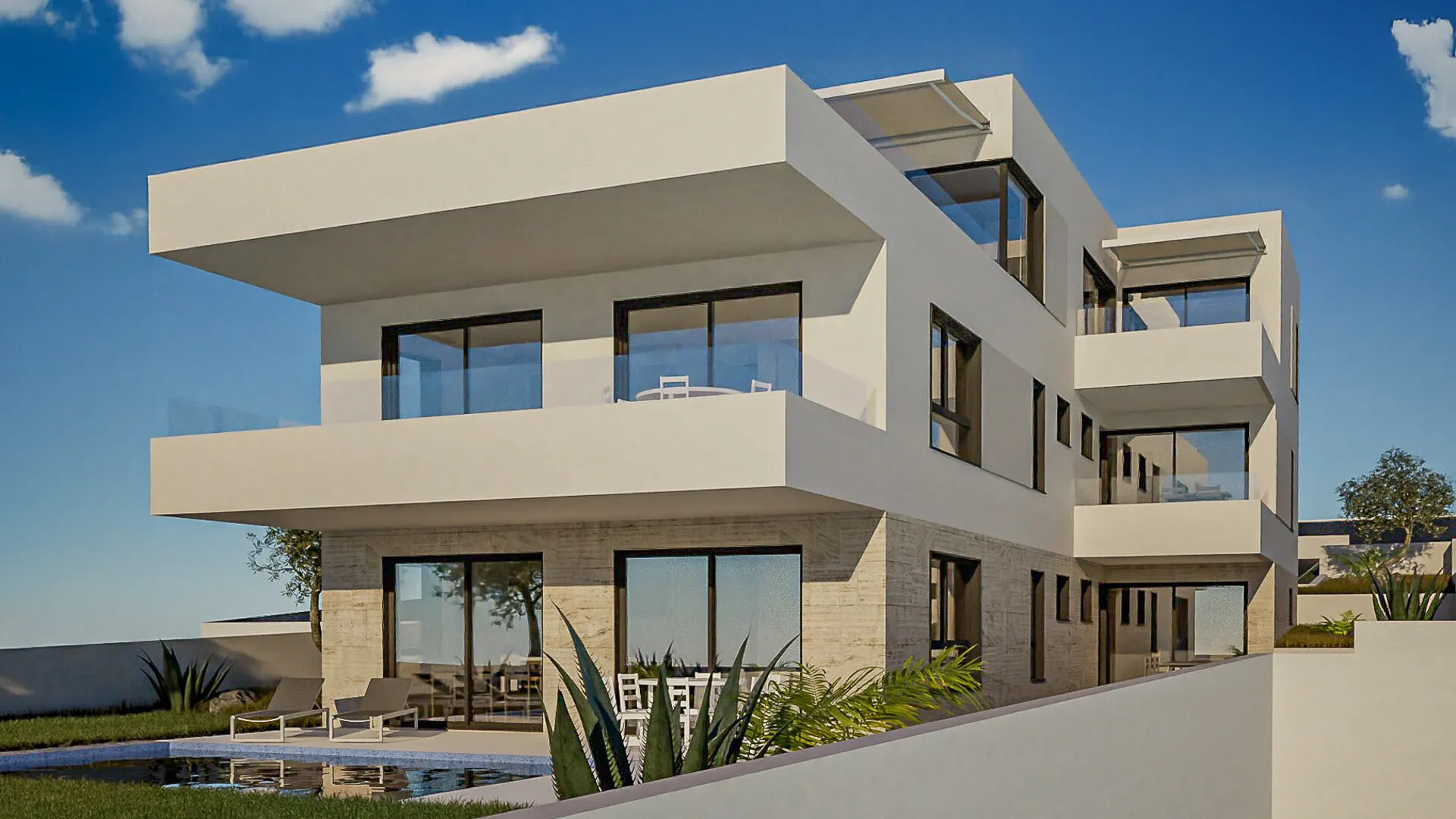 KITZIMMO-Grundstück mit Meerblick & Baugenehmigung für ein Apartmenthaus - Immobilien Kroatien.