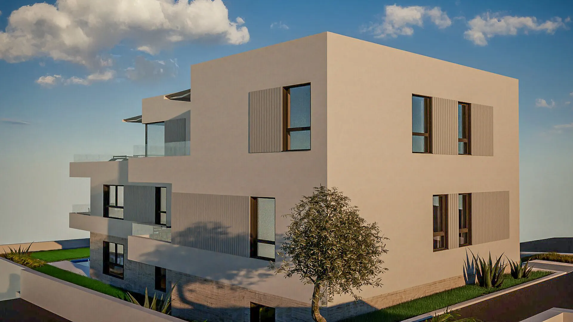 KITZIMMO-Grundstück mit Meerblick & Baugenehmigung für ein Apartmenthaus - Immobilien Kroatien.