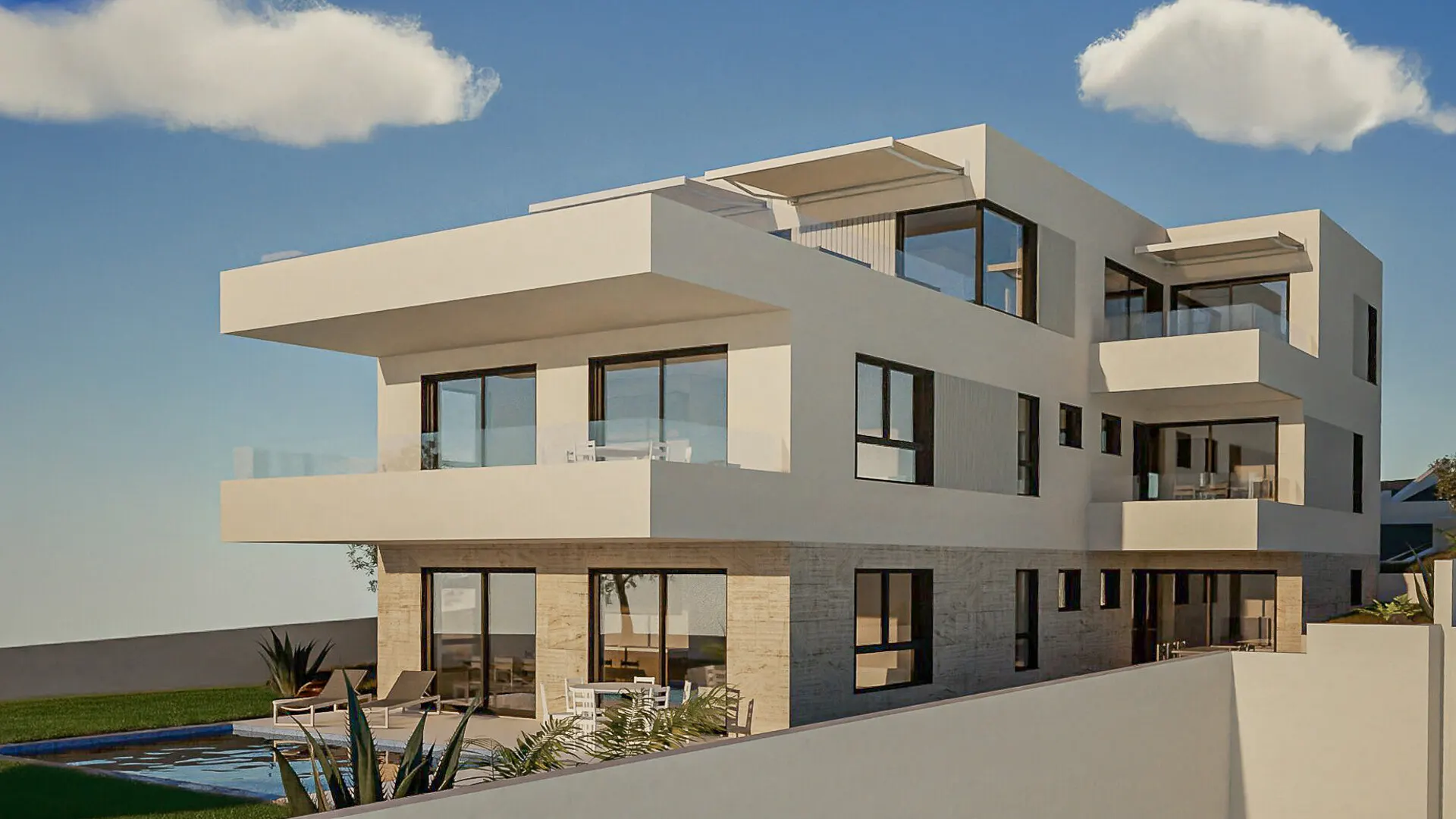 KITZIMMO-Grundstück mit Meerblick & Baugenehmigung für ein Apartmenthaus - Immobilien Kroatien.